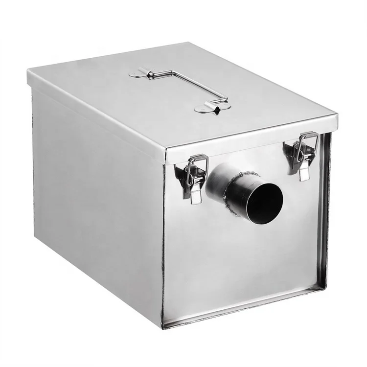 Commercial Kitchen Grease Interceptor - Portable 5GPM Household Commercial Kitchen Stainless