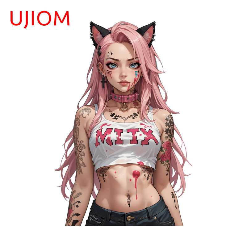 Commercial Kitchen Tiles - UJIOM Seductive Tattoo Girl Wall Sticker