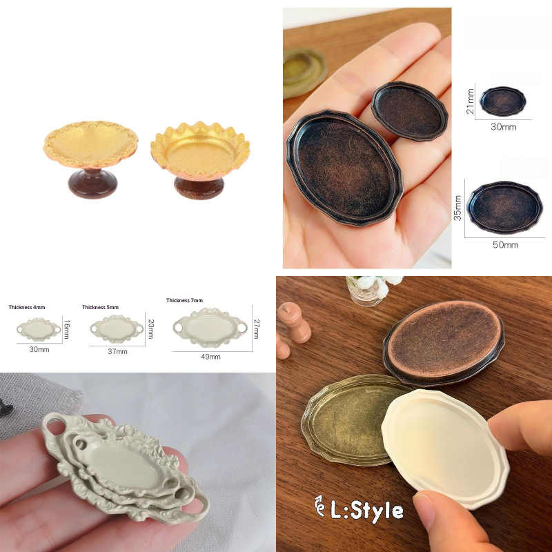 Commercial Kitchen Accessories - 1/12 Dollhouse Simulation Cake Pastry Tray