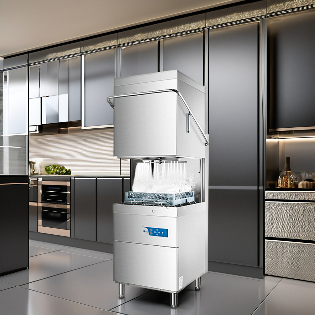 Commercial Kitchen Dishwasher - ef-Smart Electric Stainless Steel Freestanding Dishwasher