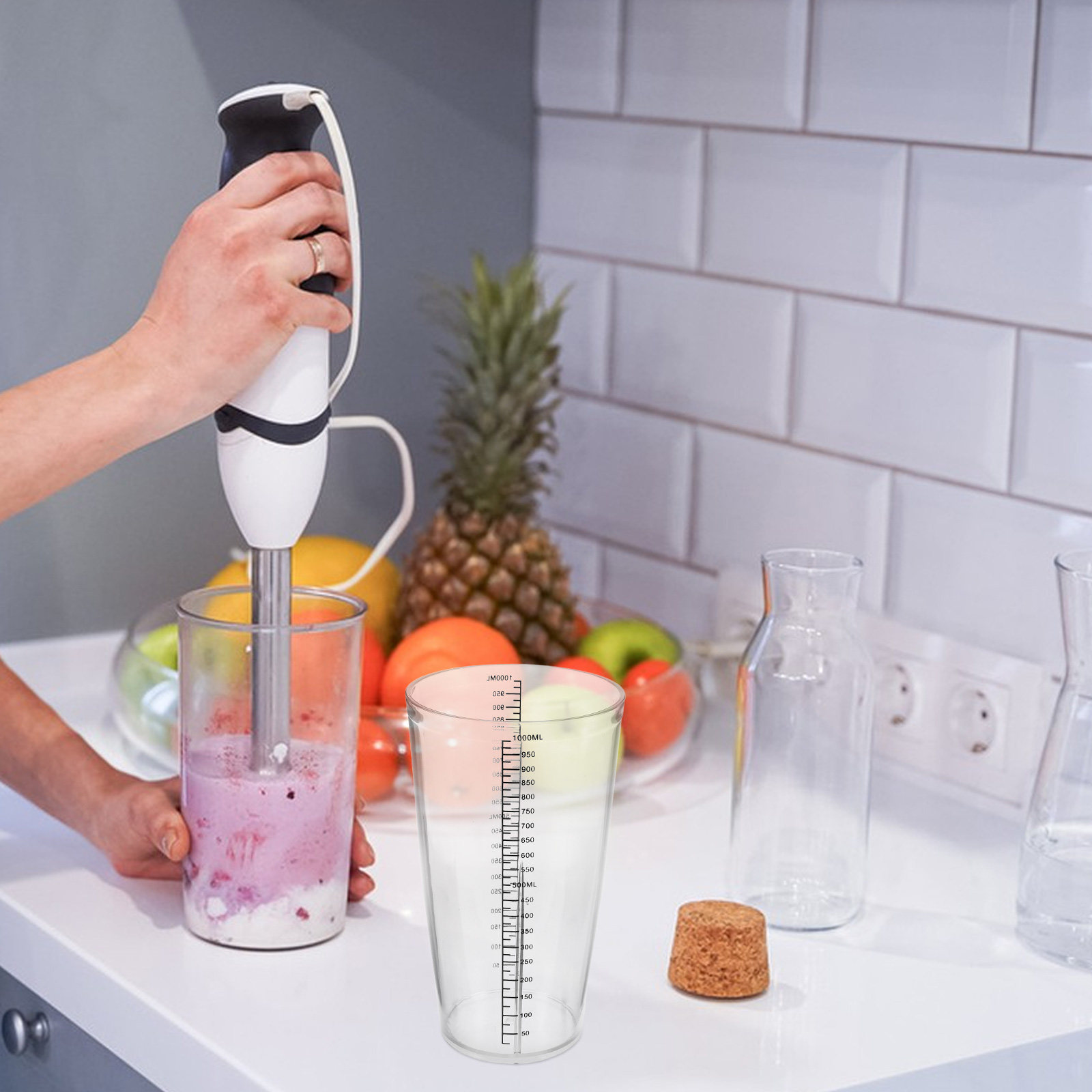 Bar Blender Mixing - 1000Ml Graduated Mixing Cup Replacement for