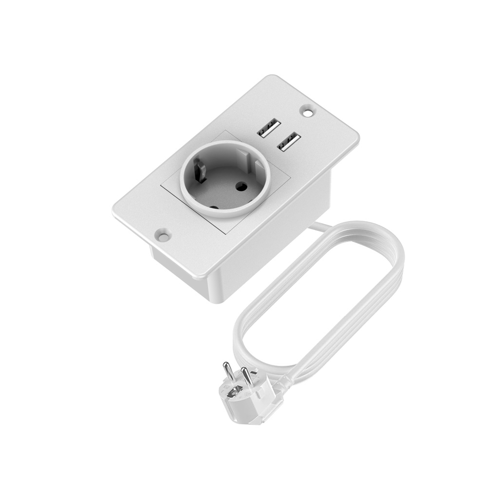Commercial Kitchen Outlets - EU Embedded Power Strip with 2