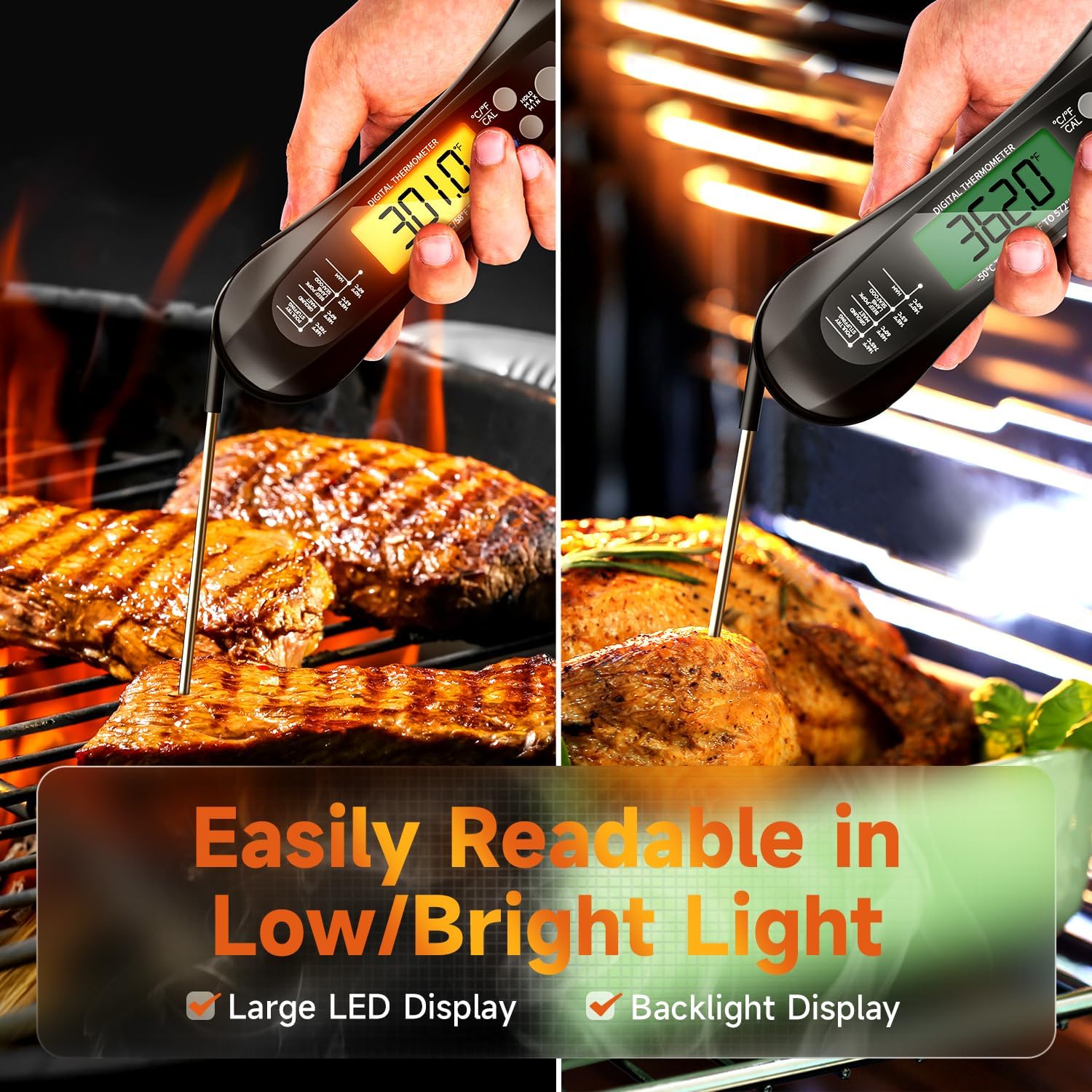 Digital Meat Thermometer Water - Commercial Kitchen Grill avaliação e preço
