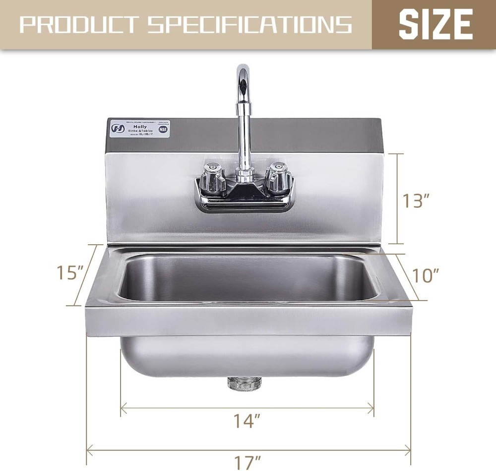 Commercial Wall Mount Hand Bas - Commercial Kitchen Sink avaliação e preço