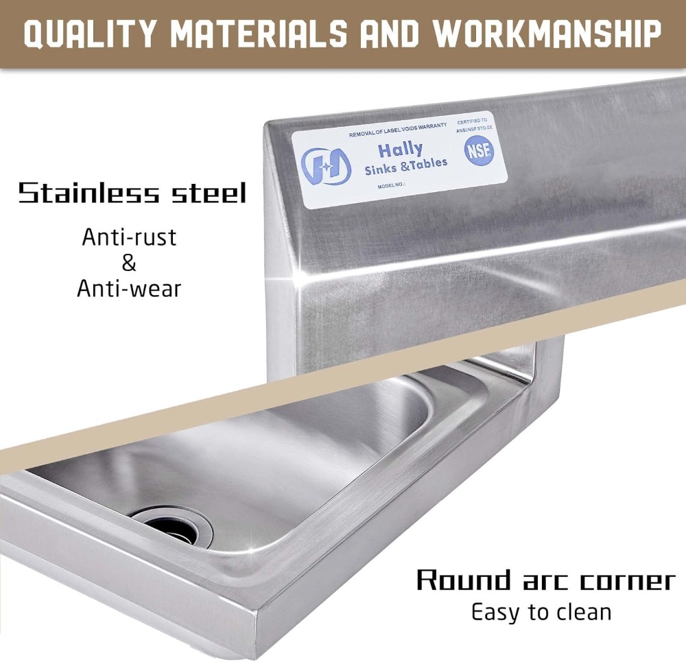Commercial Wall Mount Hand Bas - Commercial Kitchen Sink avaliação e preço