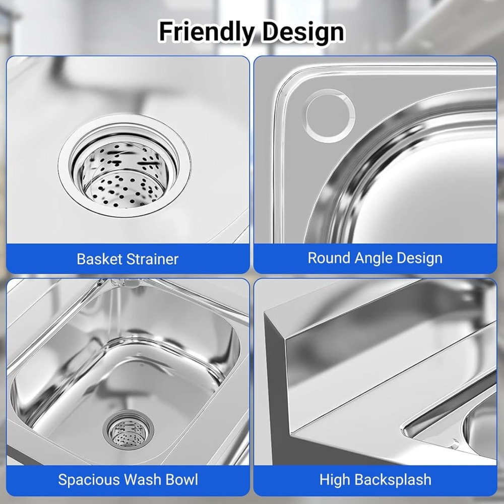 Stainless Steel Utility Sink w - Commercial Kitchen Sink avaliação e preço