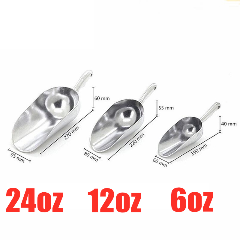 6oz/12oz/24oz Aluminum Ice Sco - Commercial Kitchen And Bar avaliação e preço