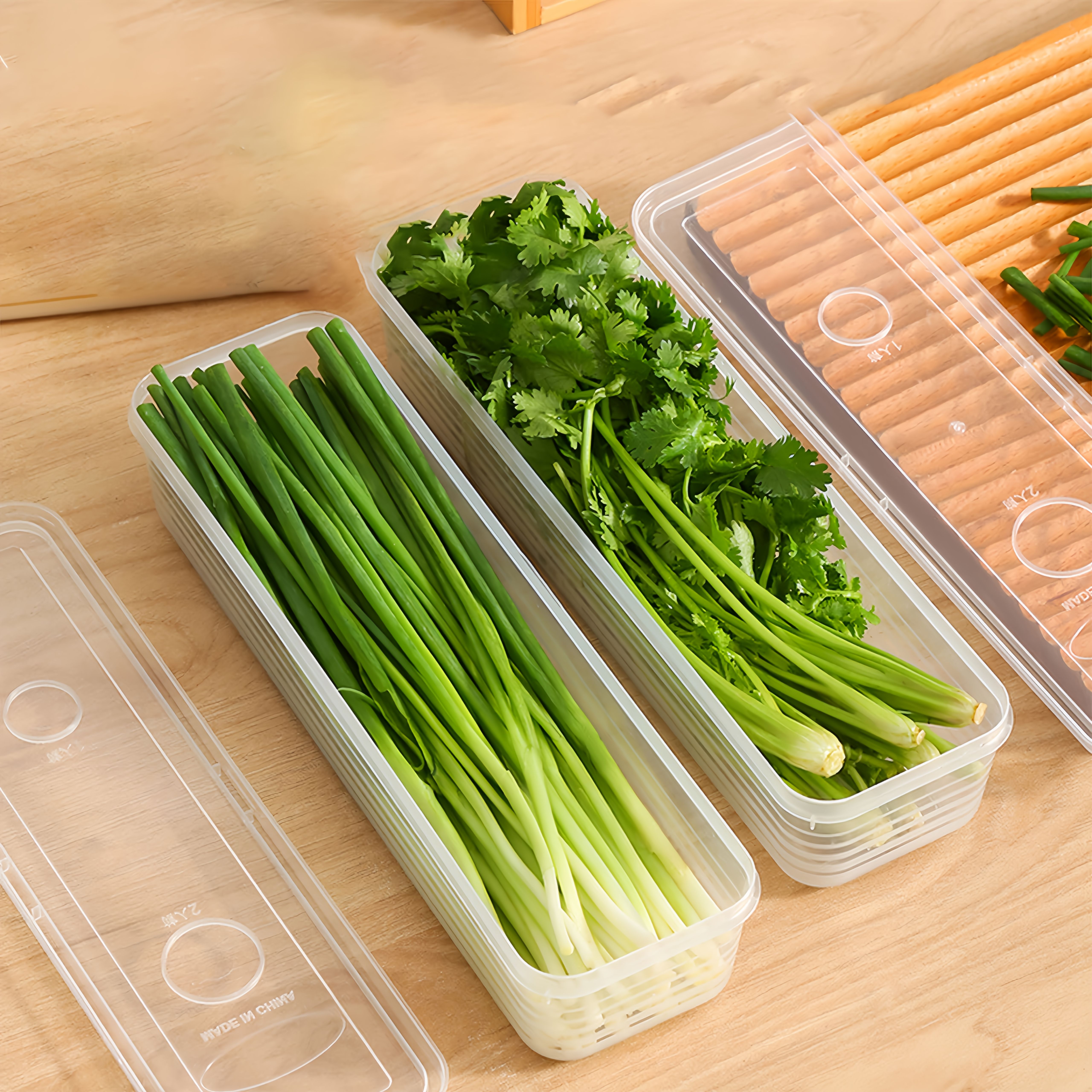 2/4/6pcs Food Vegetable Storag - Commercial Kitchen Refrigerator avaliação e preço