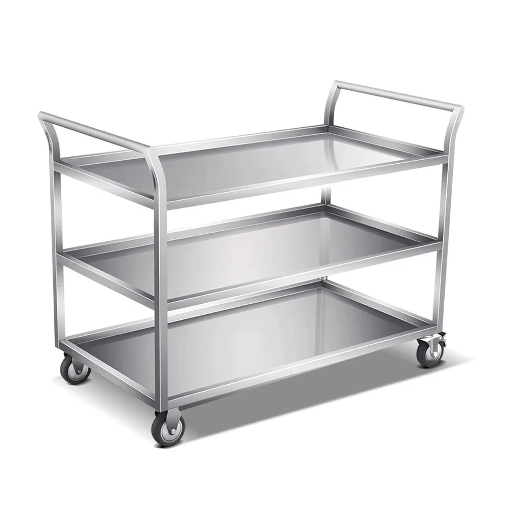 Stainless Steel Utility Cart 3 - Commercial Kitchen Bench avaliação e preço