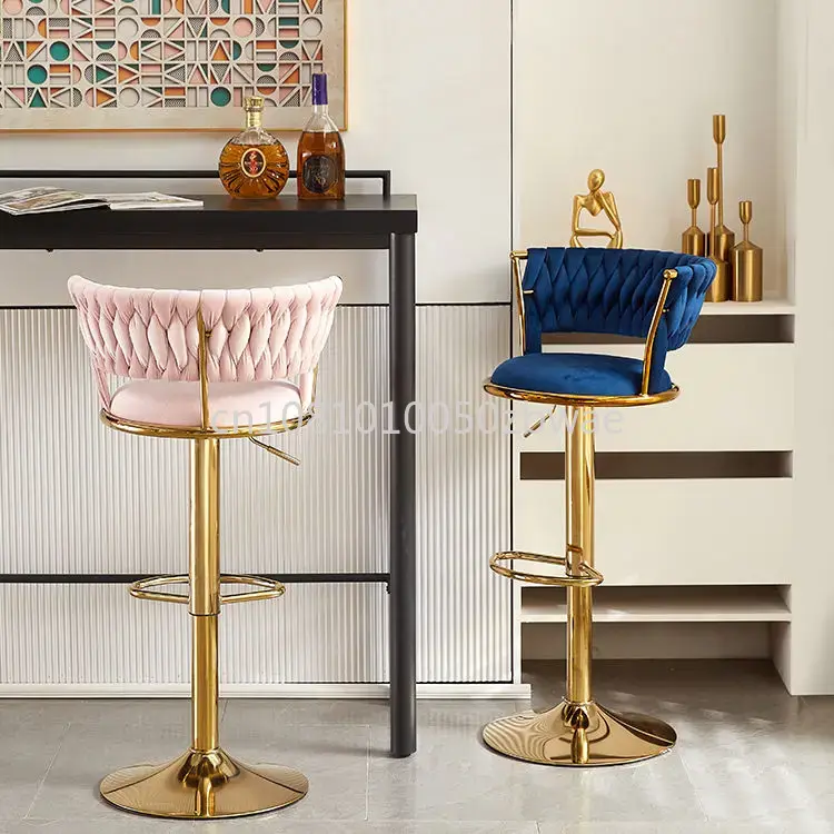 Modern Velvet Bar Stools Swive - Commercial Kitchen And Bar avaliação e preço