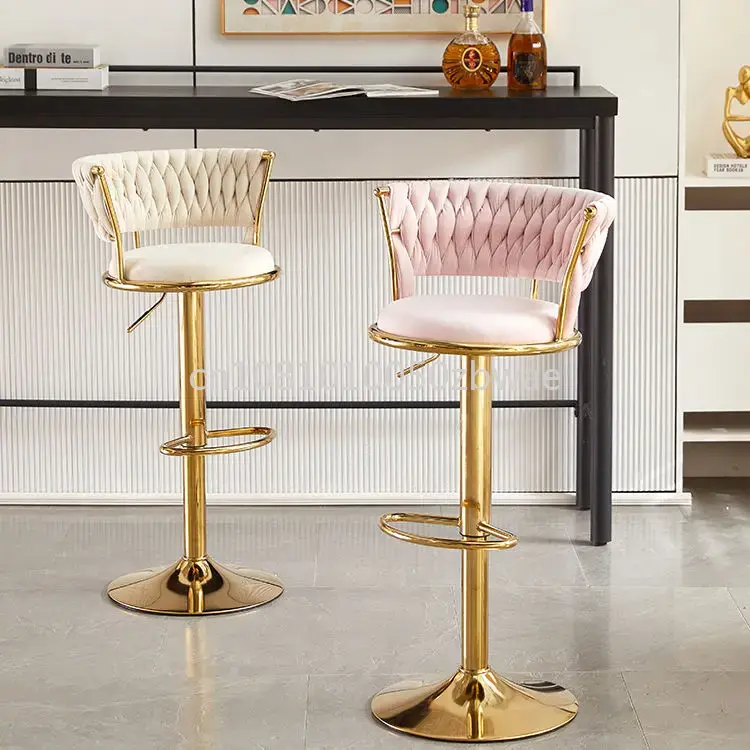 Modern Velvet Bar Stools Swive - Commercial Kitchen And Bar avaliação e preço