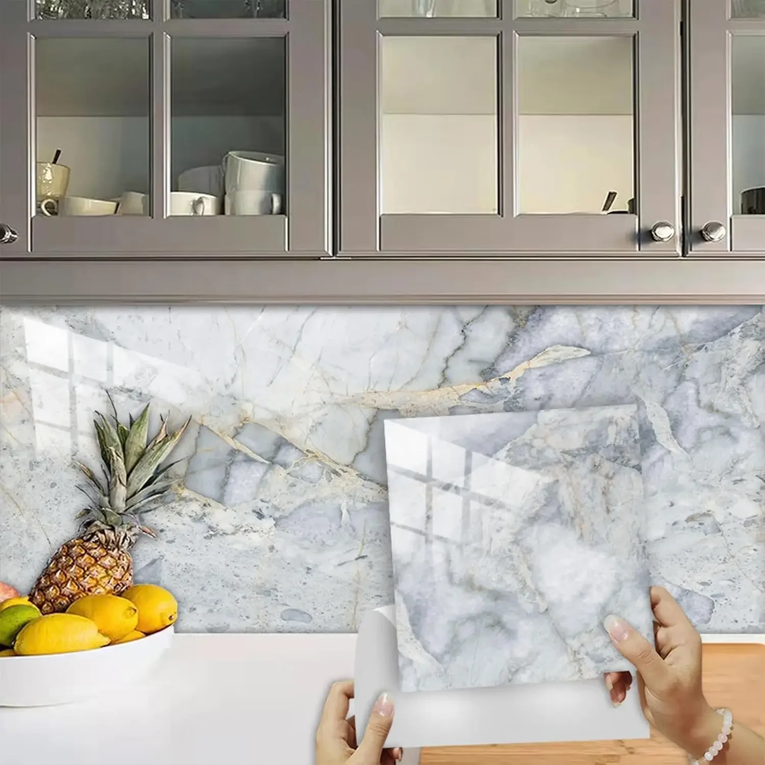 10/30/50PCS Thickened Self-adh - Commercial Kitchen Tiles avaliação e preço