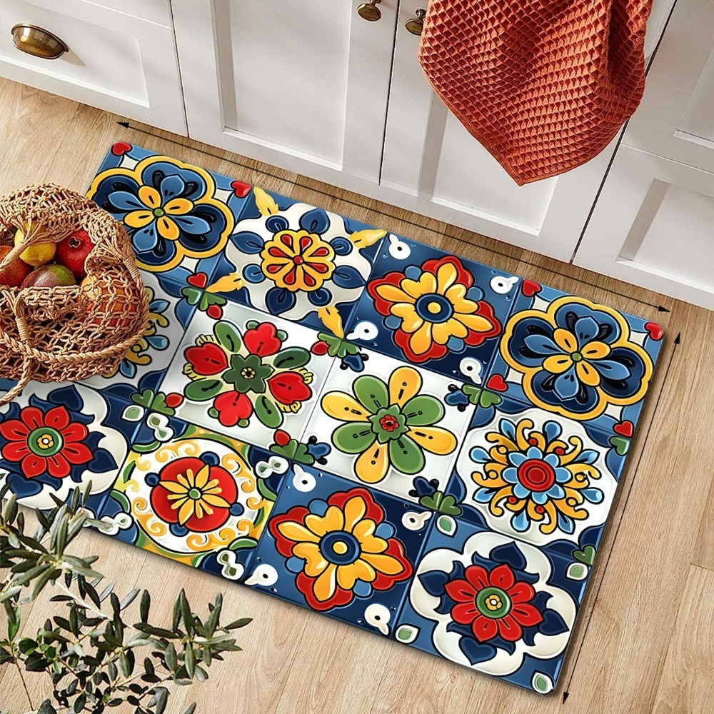 Mediterranean Tile Carpet Mat  - Commercial Kitchen Tile Flooring avaliação e preço