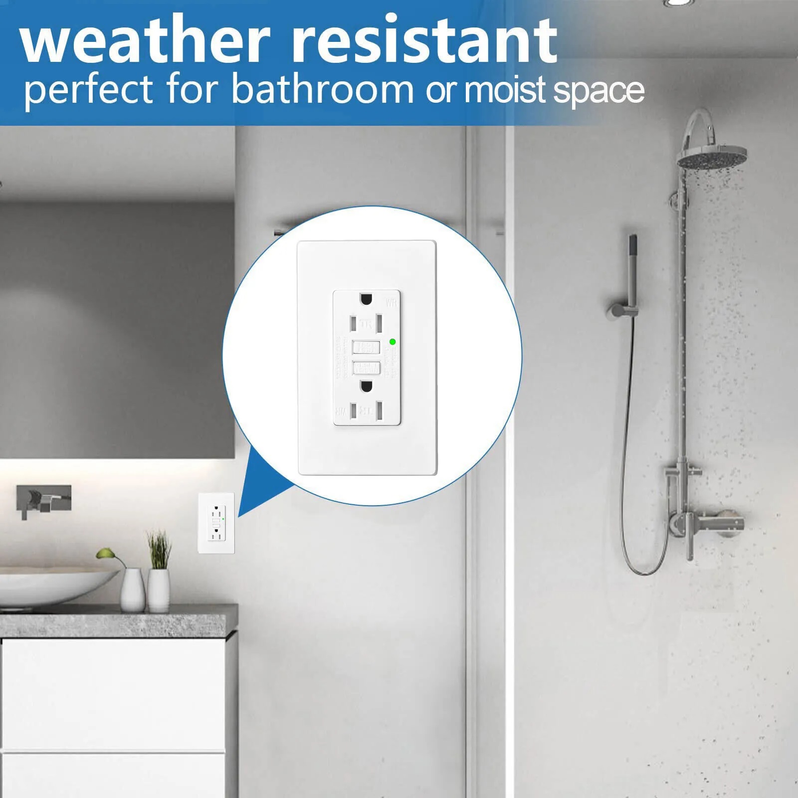 GFCI Outlet 15Amp Weather-Resi - Commercial Kitchen Outlets avaliação e preço