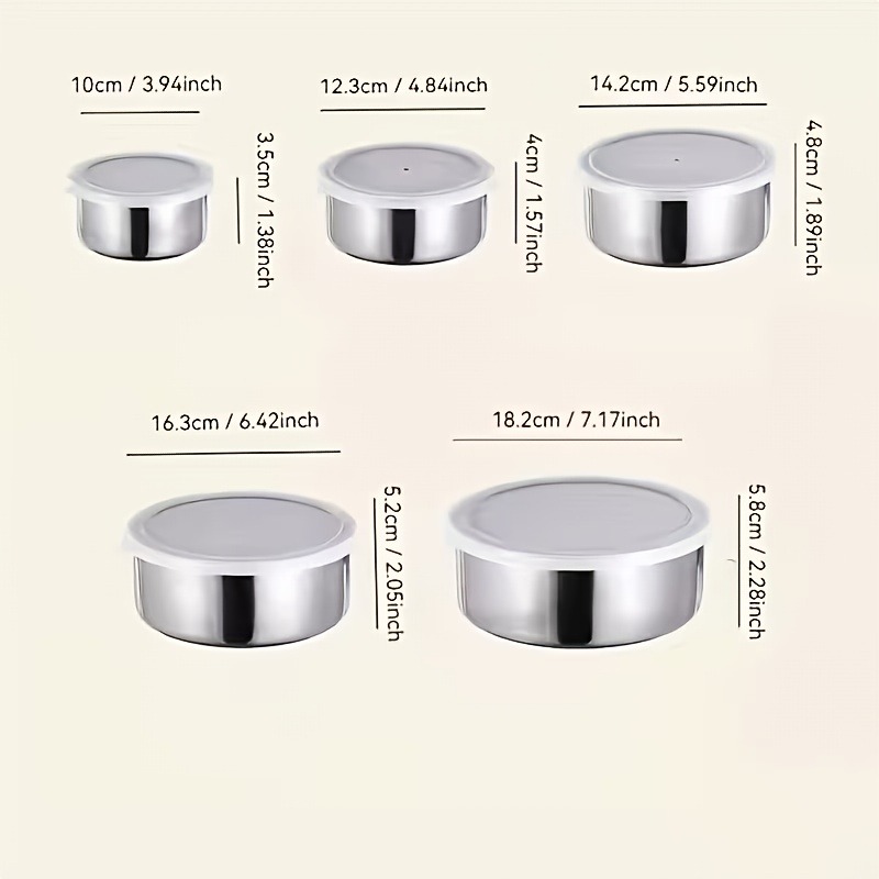 5-Piece Stainless Steel Food C - Commercial Kitchen Dishwasher avaliação e preço