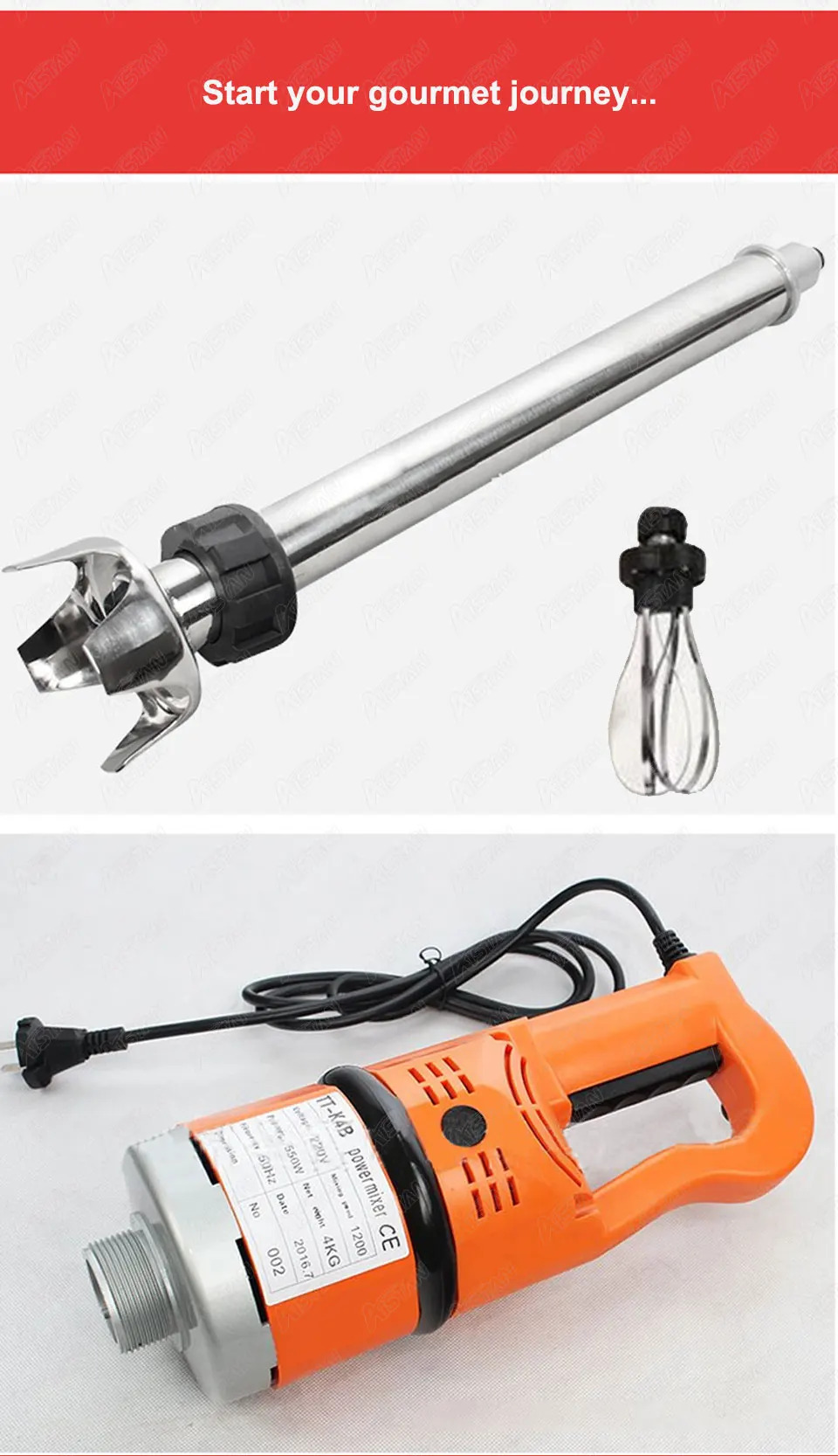 K4B-530 Electric Hand Blender  - Bar Blender Mixing avaliação e preço