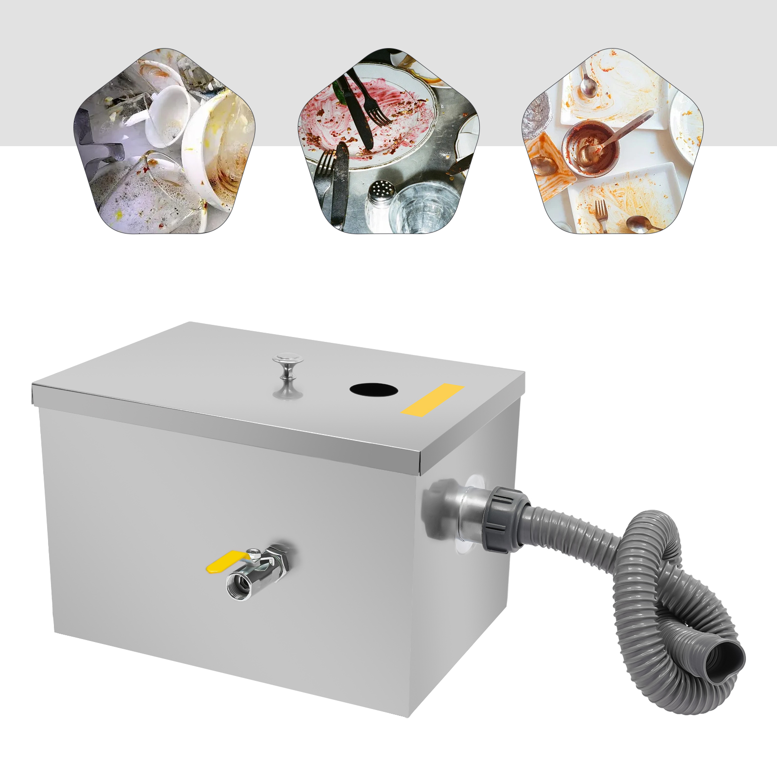 20L Commercial Grease Trap,Sta - Commercial Kitchen Grease Interceptor avaliação e preço