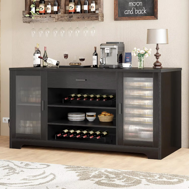 Wooden wine family bar cabinet - Commercial Kitchen Refrigerator avaliação e preço