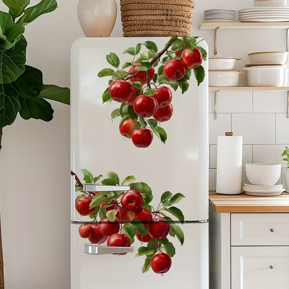 3D Red Apple Refrigerator Magn - Commercial Kitchen Fridge avaliação e preço