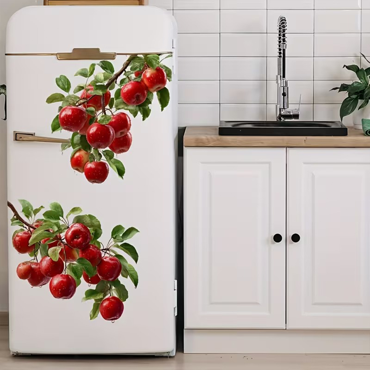 3D Red Apple Refrigerator Magn - Commercial Kitchen Fridge avaliação e preço