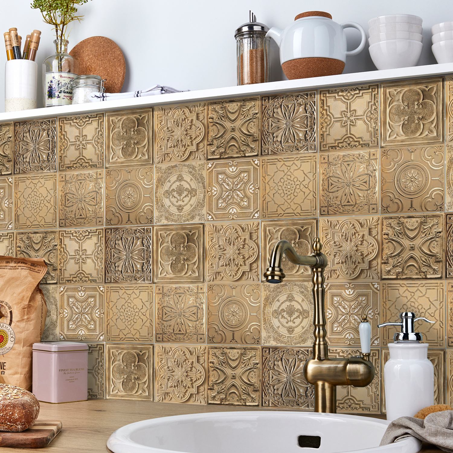KUUJOJO Peel-and-stick wall de - Commercial Kitchen Tiles avaliação e preço