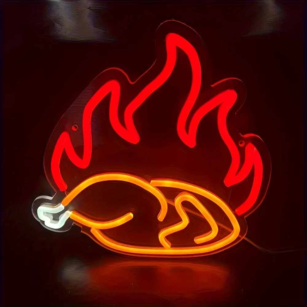 Grilled Chicken Neon Sign LED  - Commercial Kitchen Grill avaliação e preço