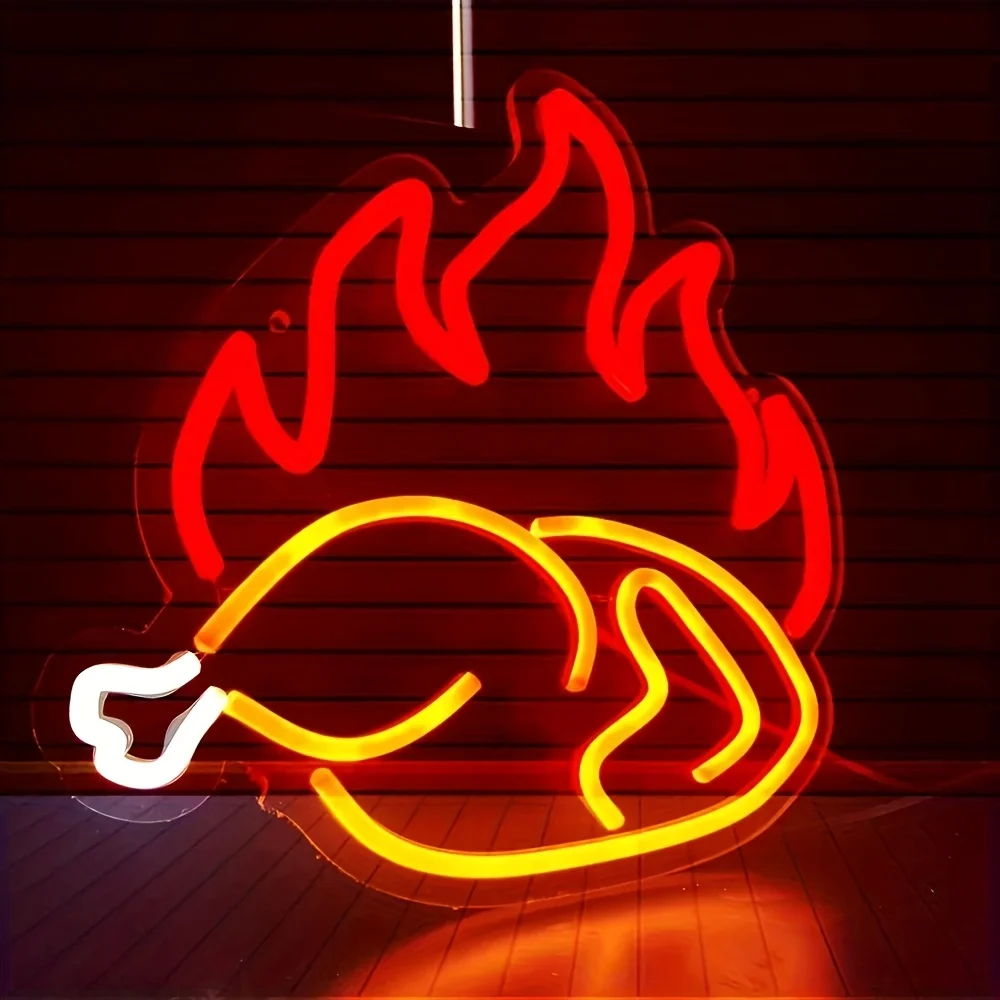 Grilled Chicken Neon Sign LED  - Commercial Kitchen Grill avaliação e preço