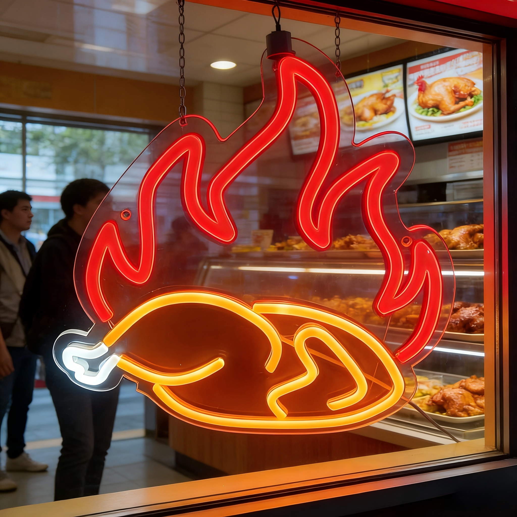 Grilled Chicken Neon Sign LED  - Commercial Kitchen Grill avaliação e preço
