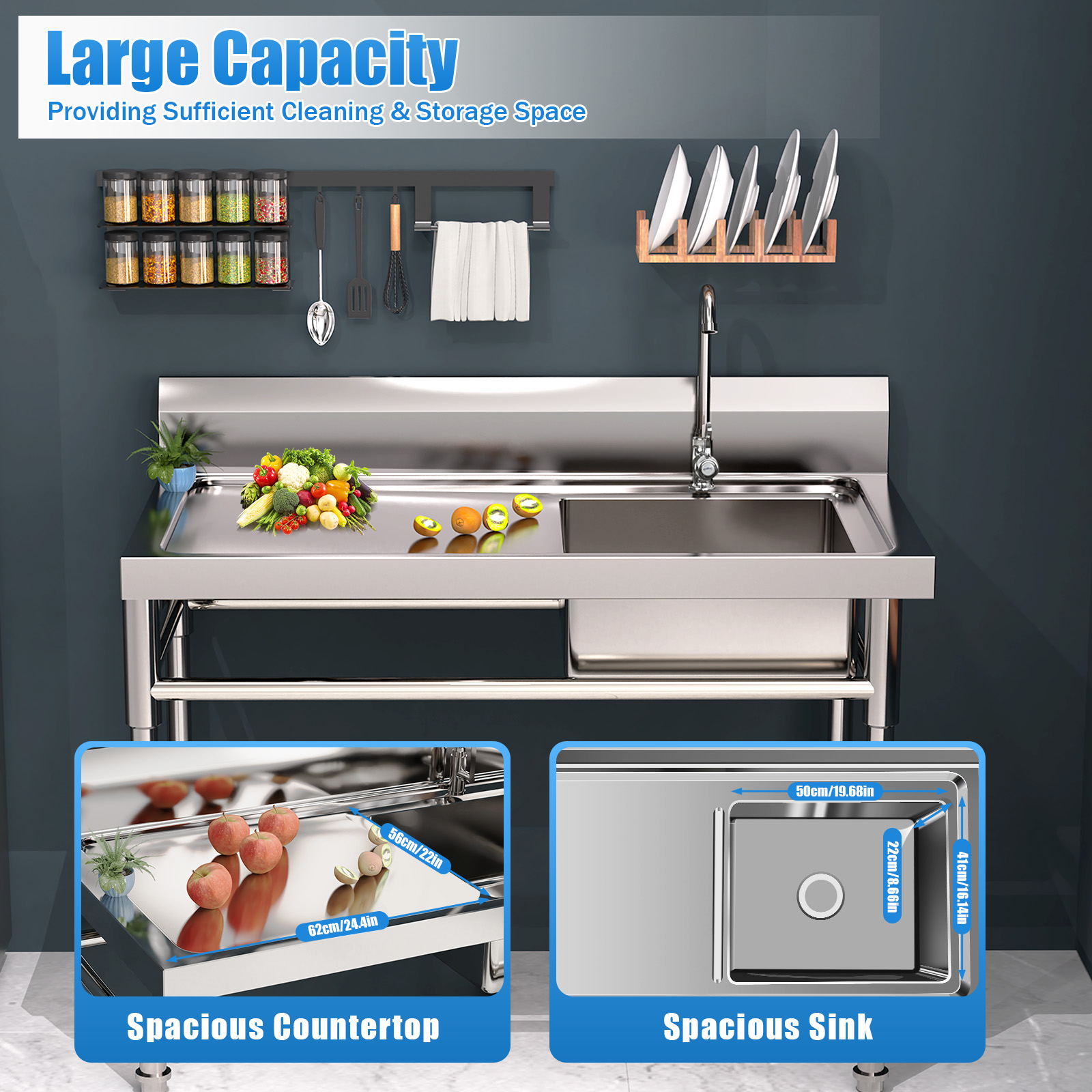 1 Compartment Commercial Kitch - Commercial Kitchen Sink avaliação e preço