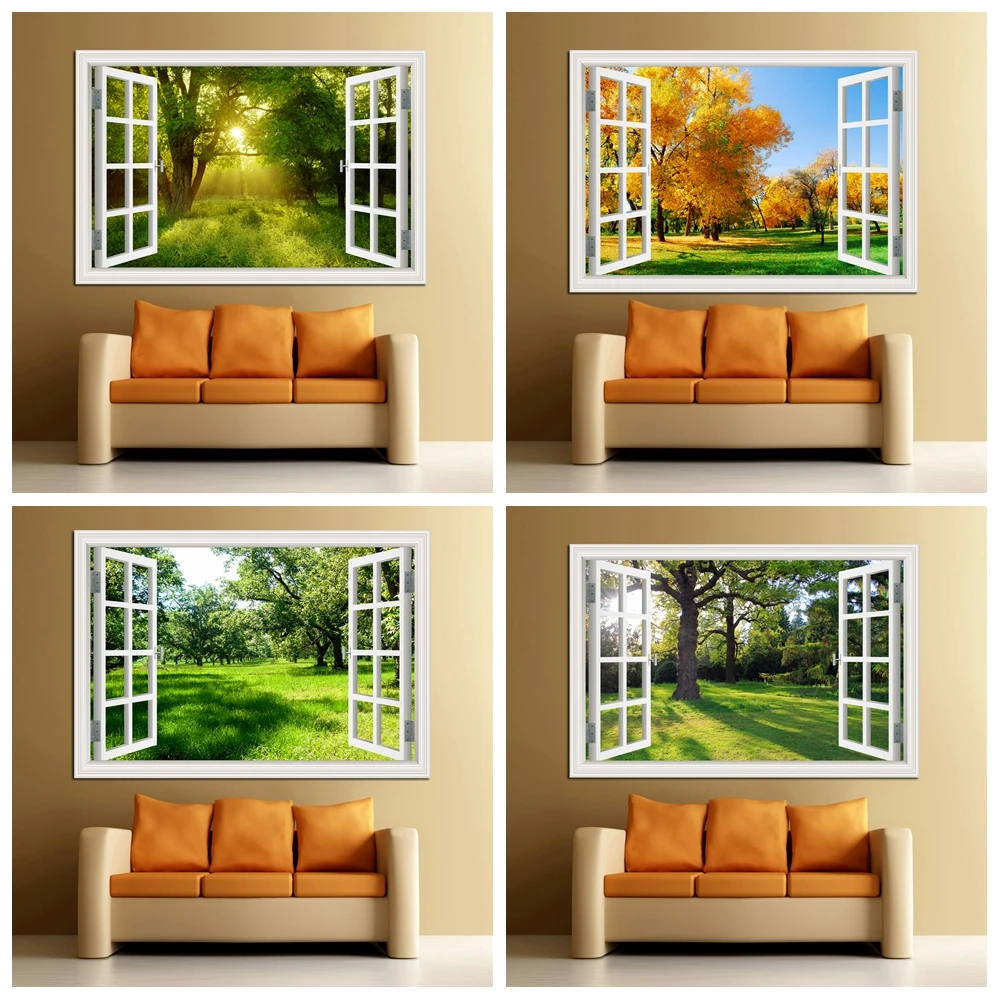 Forest 3D Window Landscape Wal - Commercial Kitchen Tiles avaliação e preço