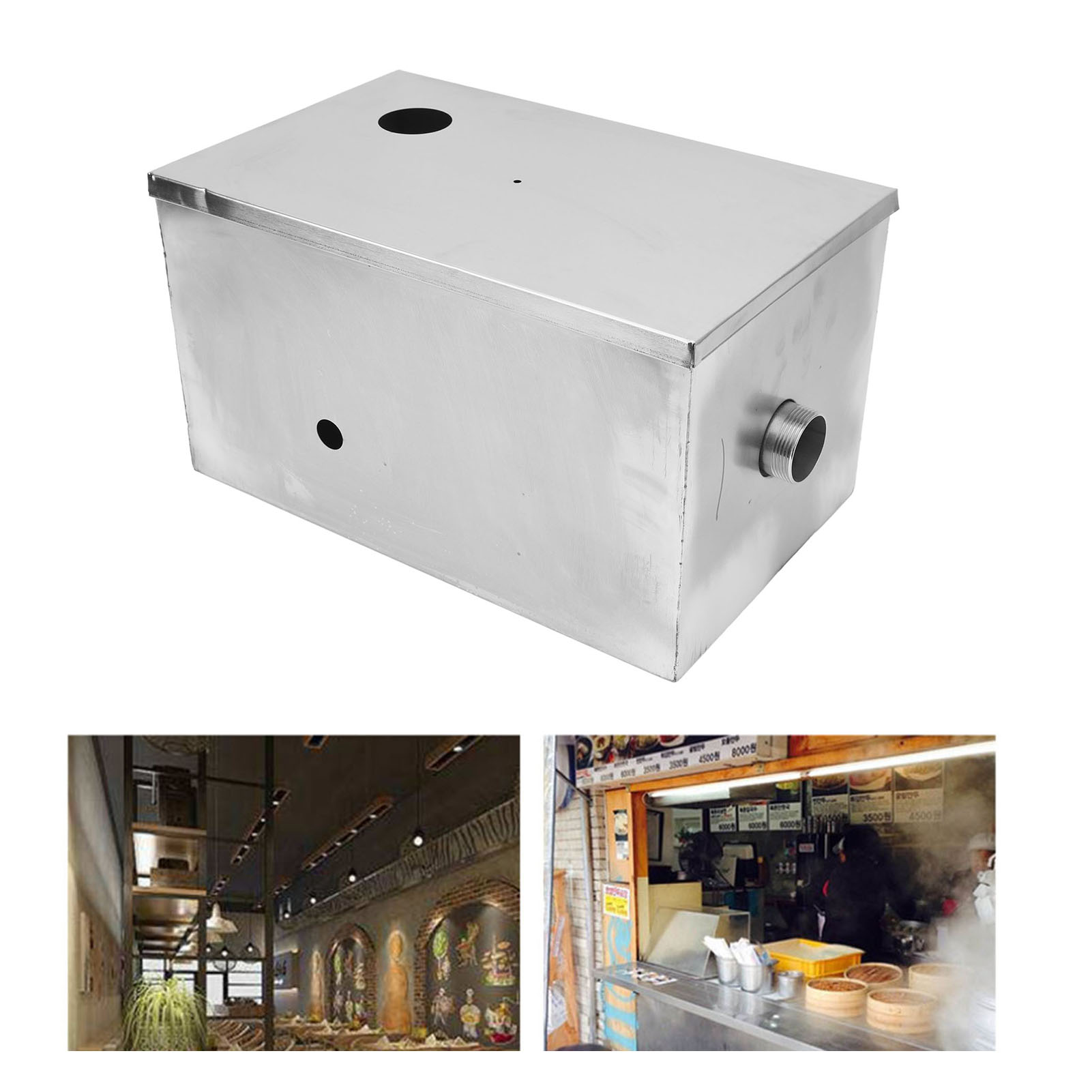 400x250x230mm Stainless Steel  - Commercial Kitchen Grease Interceptor avaliação e preço
