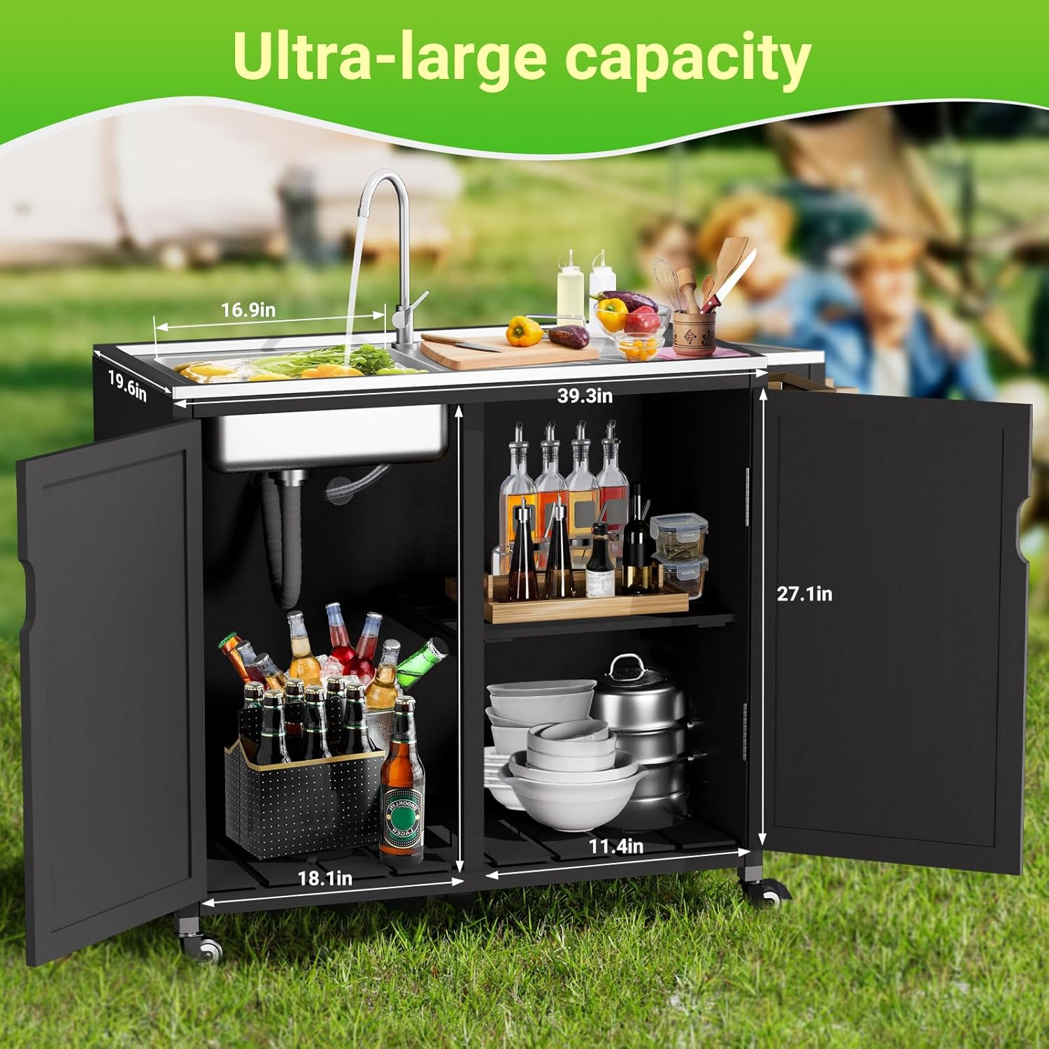 Outdoor Kitchen Island with 30 - Commercial Kitchen Sink avaliação e preço