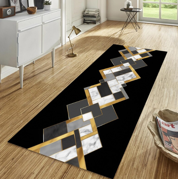 Checkerboard Vinyl Runner Rug  - Commercial Kitchen Tile Flooring avaliação e preço