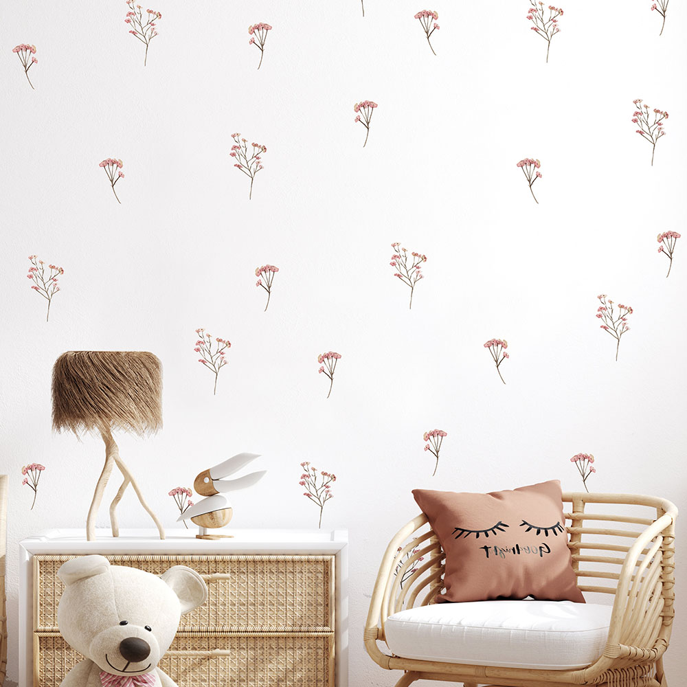 Pink  Watercolor Flower Wall S - Commercial Kitchen Tiles avaliação e preço