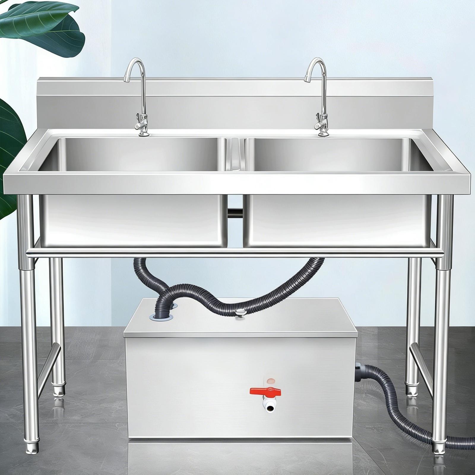 Commercial Grade Stainless Ste - Commercial Kitchen Grease Interceptor avaliação e preço