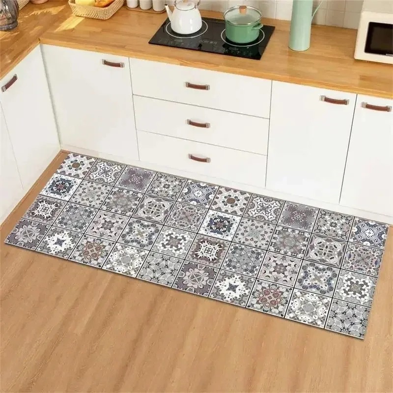Blue Yellow Vintage Tile Colla - Commercial Kitchen Tile Flooring avaliação e preço