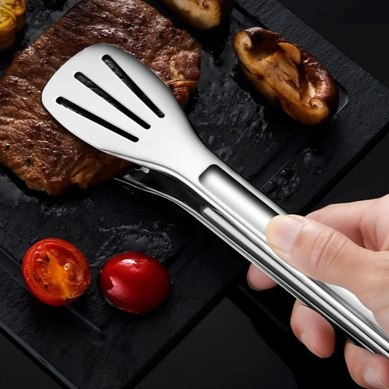 Stainless Steel Food Tongs - H - Commercial Kitchen Grill avaliação e preço