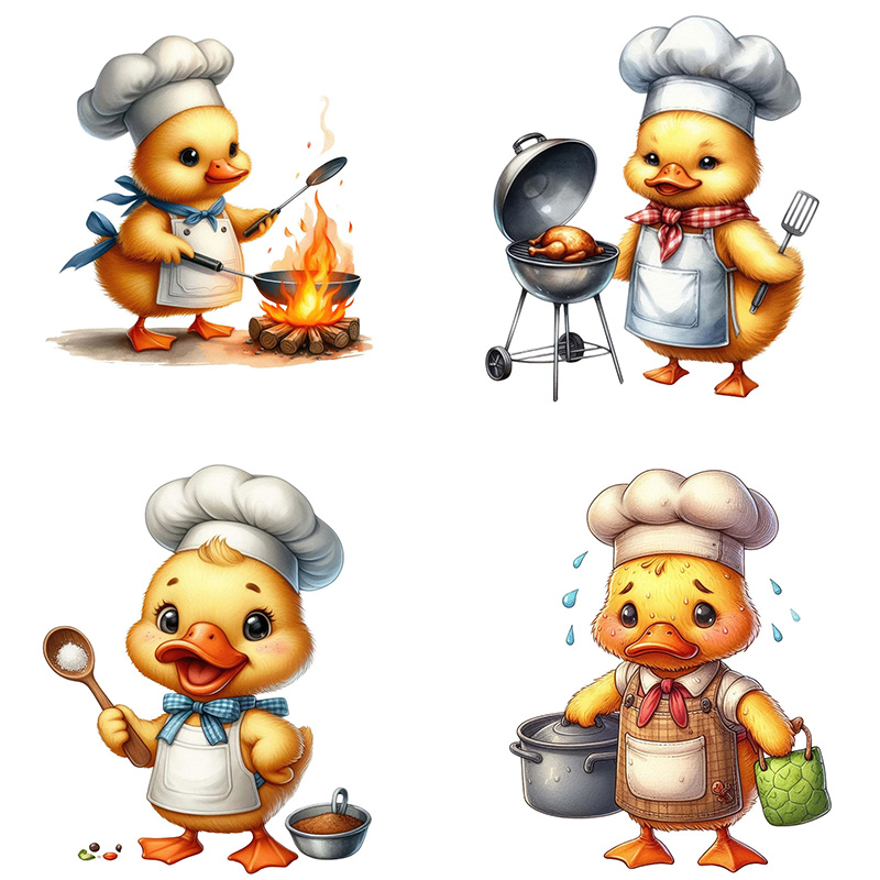 Cartoon Duck Chef Self-Adhesiv - Commercial Kitchen Tiles avaliação e preço