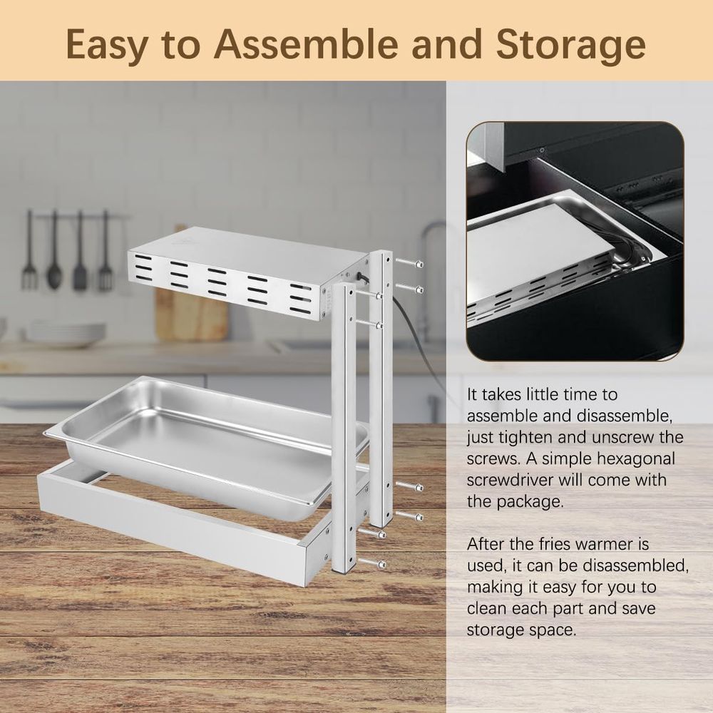 French Fry Warmer, Commercial  - Commercial Kitchen Accessories avaliação e preço