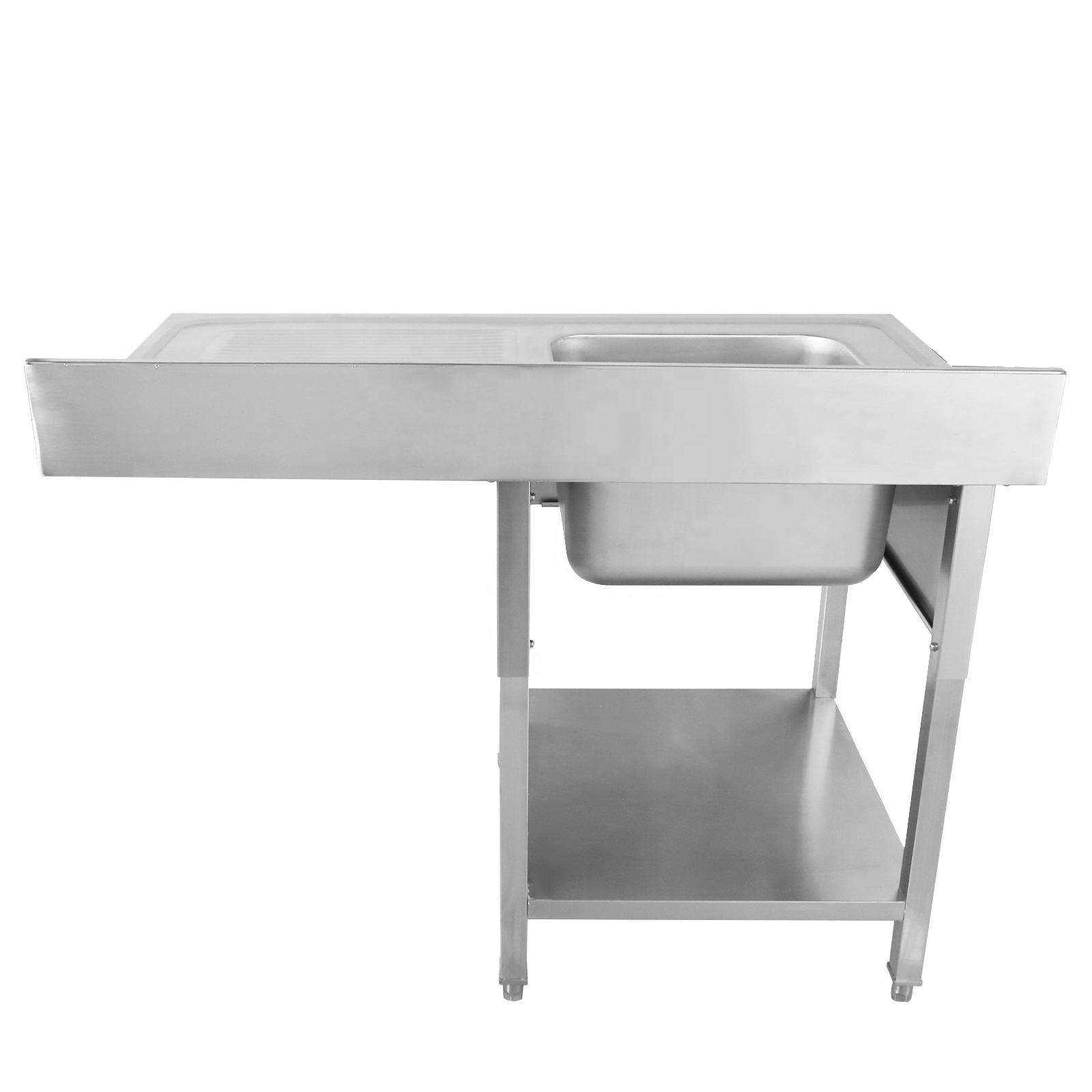 Stainless Steel Work Table Com - Commercial Kitchen Sink avaliação e preço