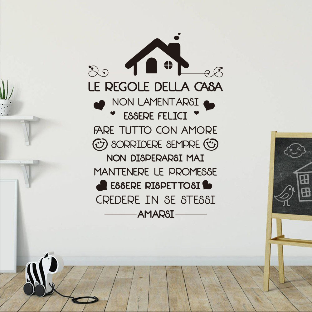 Italian House Rules Wall Decal - Commercial Kitchen Tiles avaliação e preço