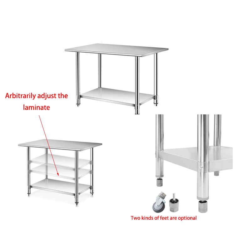201/304 Adjustable Height Stai - Commercial Kitchen Bench avaliação e preço