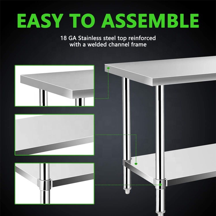 201/304 Adjustable Height Stai - Commercial Kitchen Bench avaliação e preço
