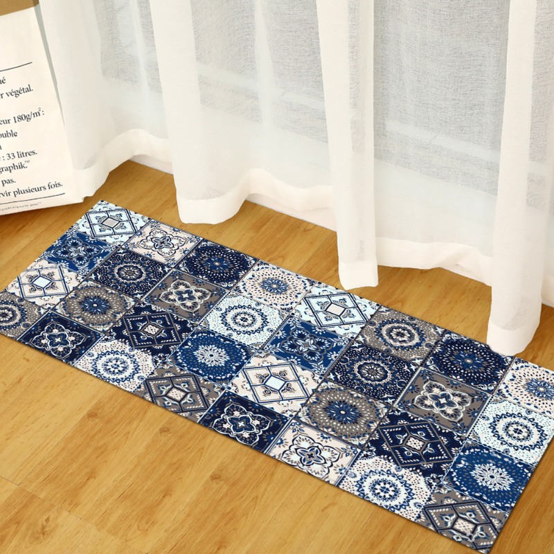 Long Rug Blue-Gray Retro Tile  - Commercial Kitchen Tile Flooring avaliação e preço