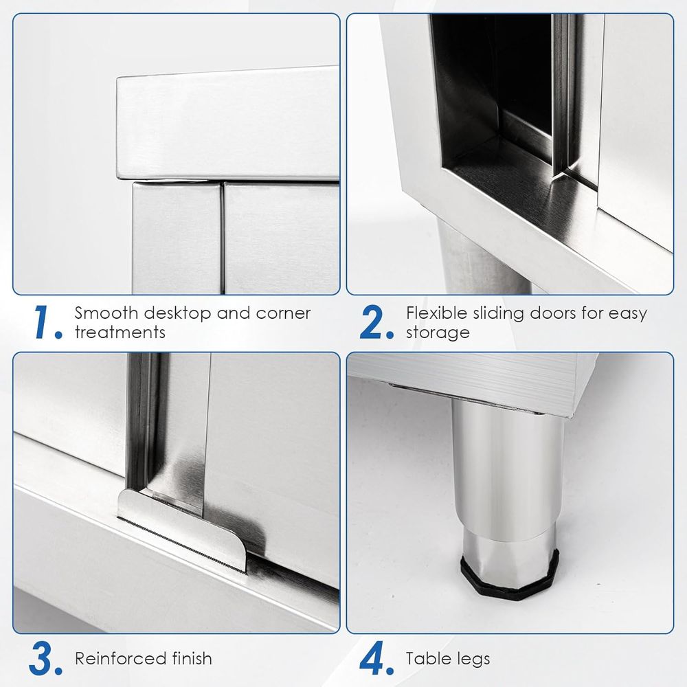 Heavy-Duty Stainless Steel Wor - Commercial Kitchen Bench avaliação e preço
