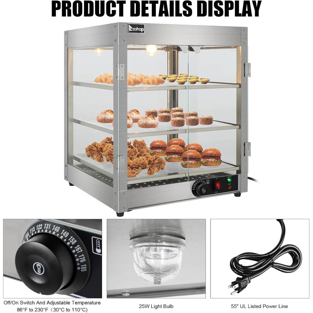 3 Tier Commercial Countertop P - Commercial Kitchen Accessories avaliação e preço