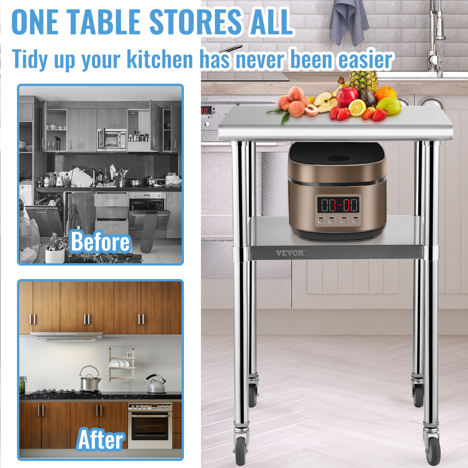 24 x 24 in Stainless Steel Kit - Commercial Kitchen Bench avaliação e preço