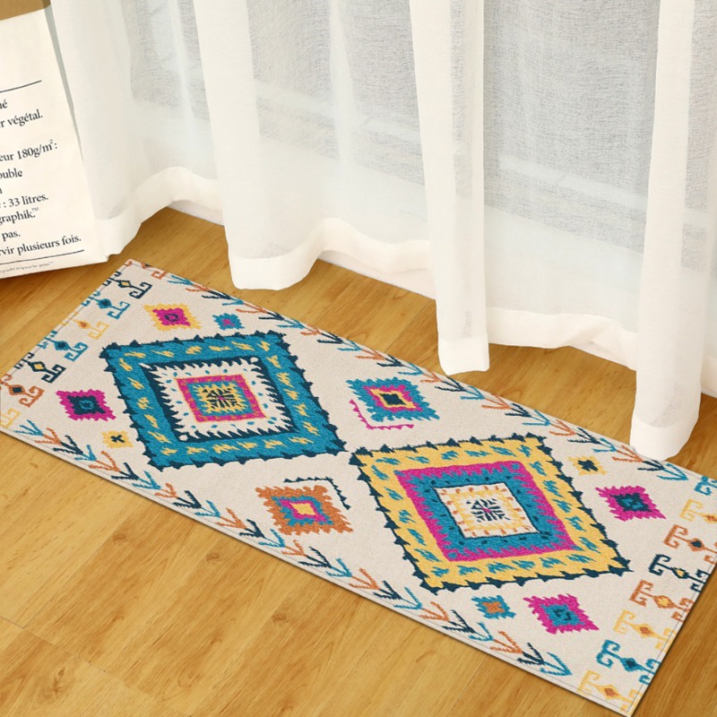 Long Rug Mediterranean Blue-Wh - Commercial Kitchen Tile Flooring avaliação e preço