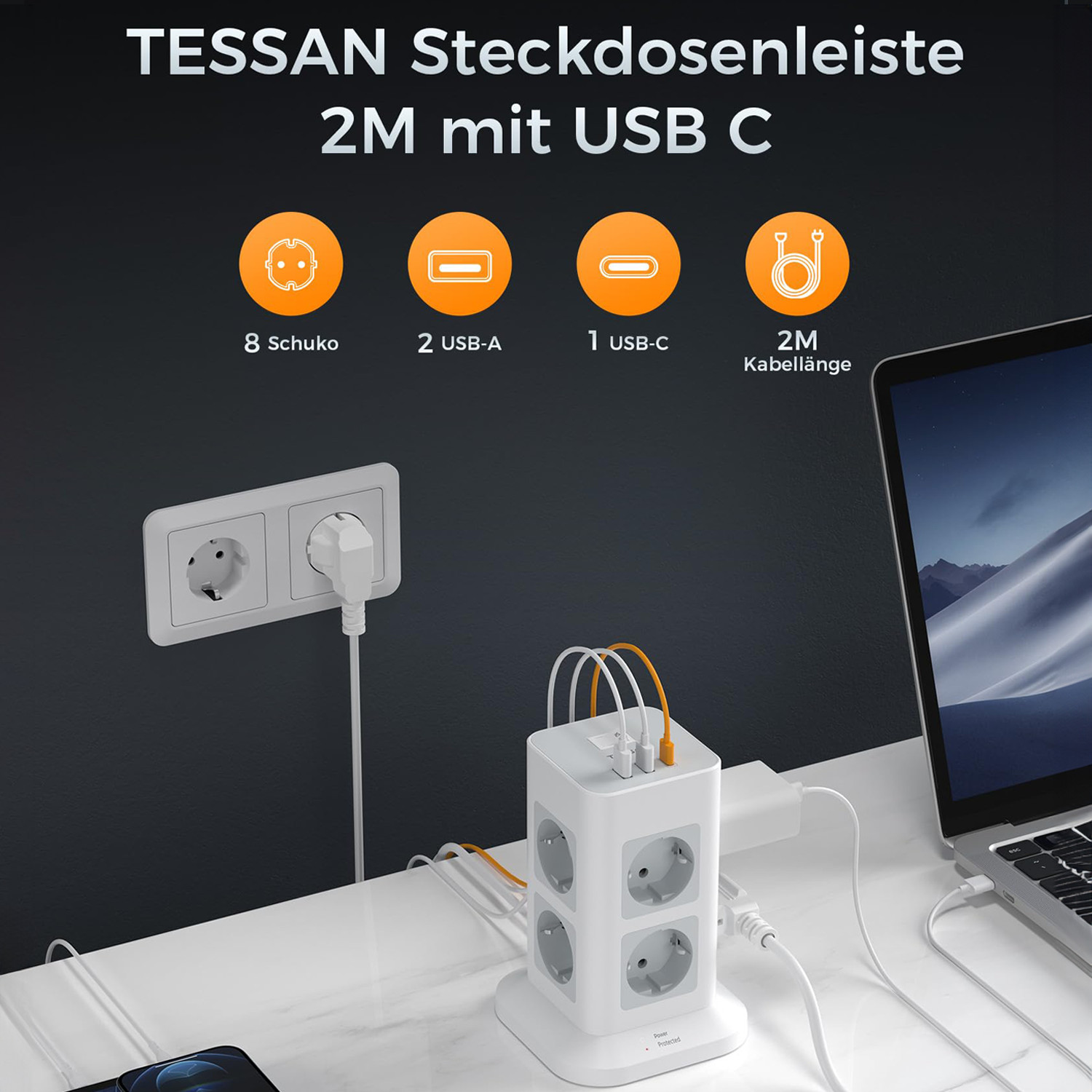 TESSAN Tower Power Strip Multi - Commercial Kitchen Outlets avaliação e preço
