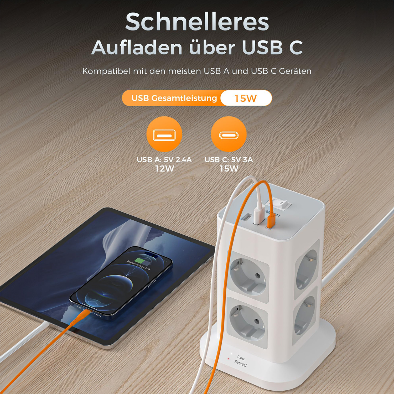 TESSAN Tower Power Strip Multi - Commercial Kitchen Outlets avaliação e preço